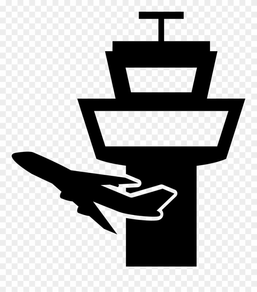 Airport Vector Symbol Clip Art Transparent Stock - Air Traffic Control Tower Vector - Png Download