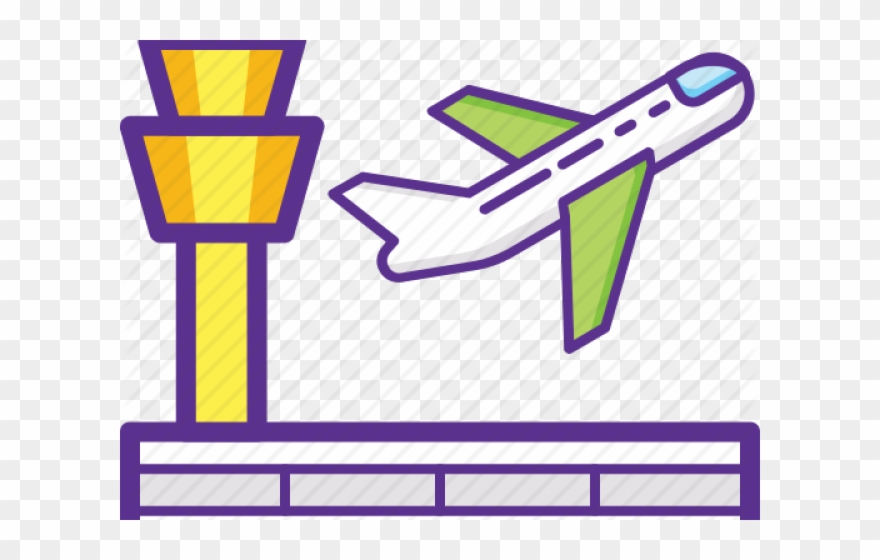 Airport Clipart Aerodrome - Runway - Png Download