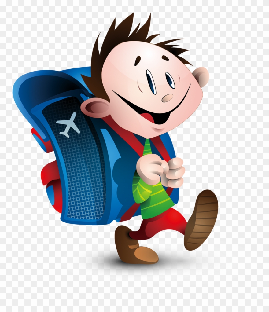 Student French Child School Clip Art - Go To School Cartoon - Png Download
