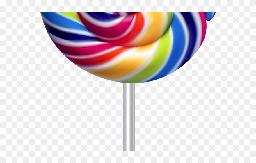 Sweets Clipart Lollipop - Rainbow Lollipop Transparent Background - Png Download