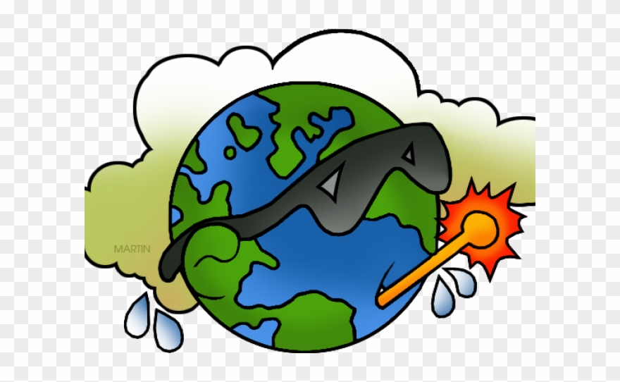 Environment Clipart Global Warming - Earth Cartoon Global Warming Png Transparent Png