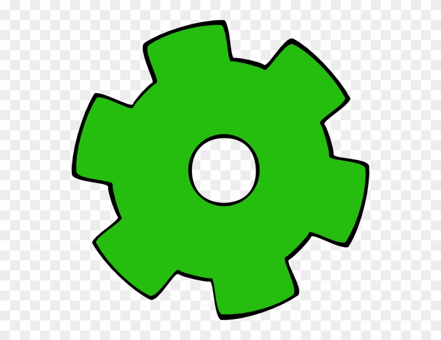 Green Gear Clipart - Png Download