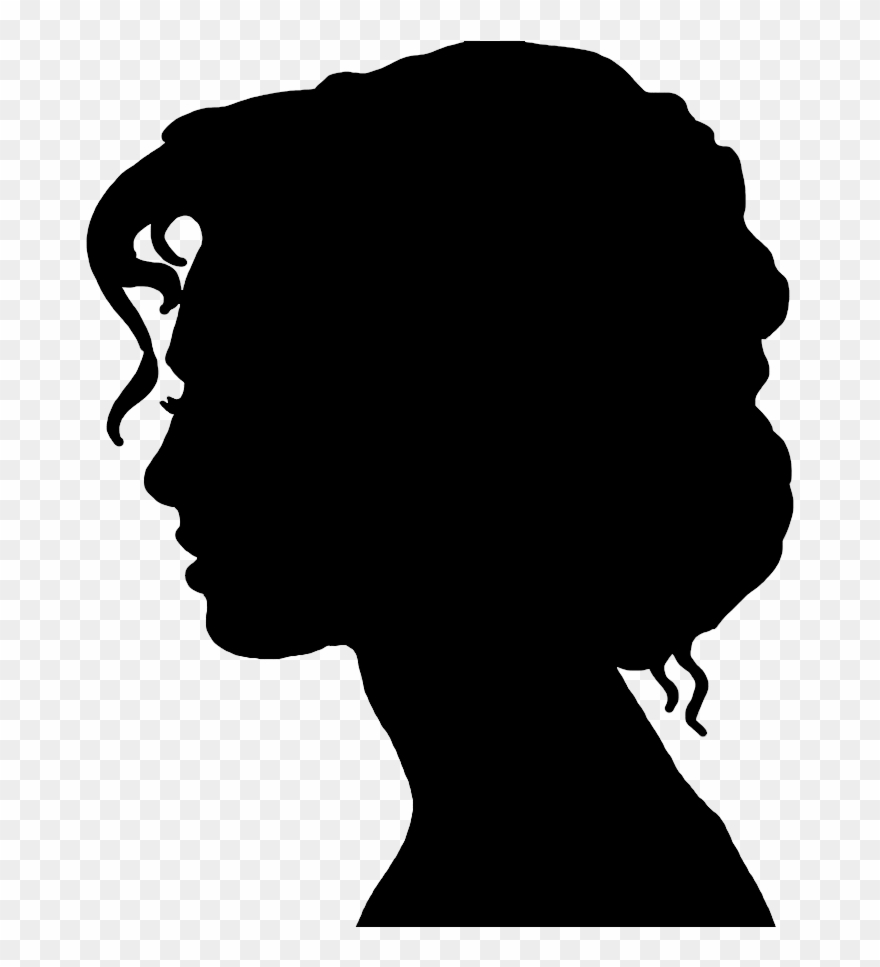 Clip Art Stock Beautiful Girl Silhouette At - Woman Face Silhouette Png Transparent Png
