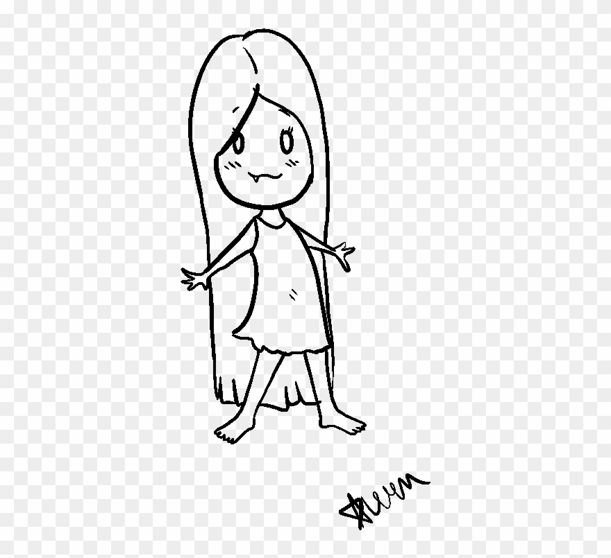 Little Girl Lineart By Rawritron On Clipart Library - Line Art - Png Download