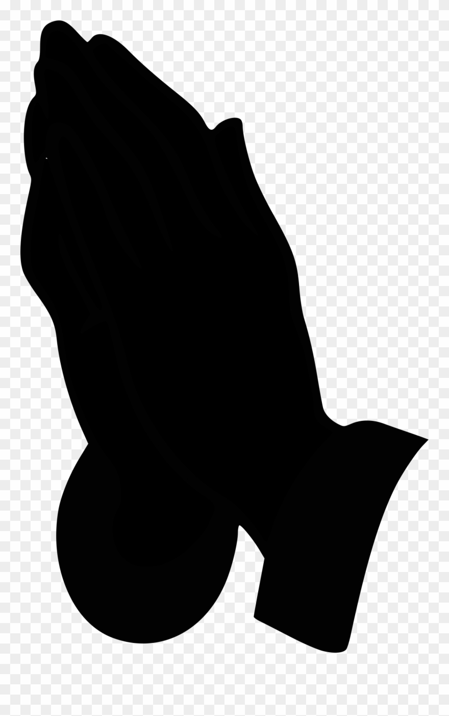 Praying Hands Prayer Drawing Silhouette Religion - Praying Hands Silhouette Vector Clipart