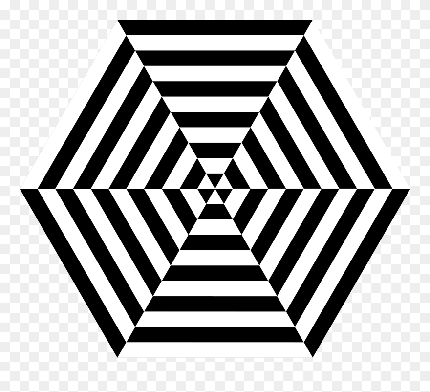 Hexagon Zebra Pizza - Nirmana 2 Dimensi Clipart