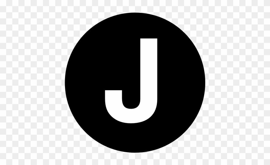 White Letter J Clip Art At Clipart Library - Letter J In A Circle - Png Download