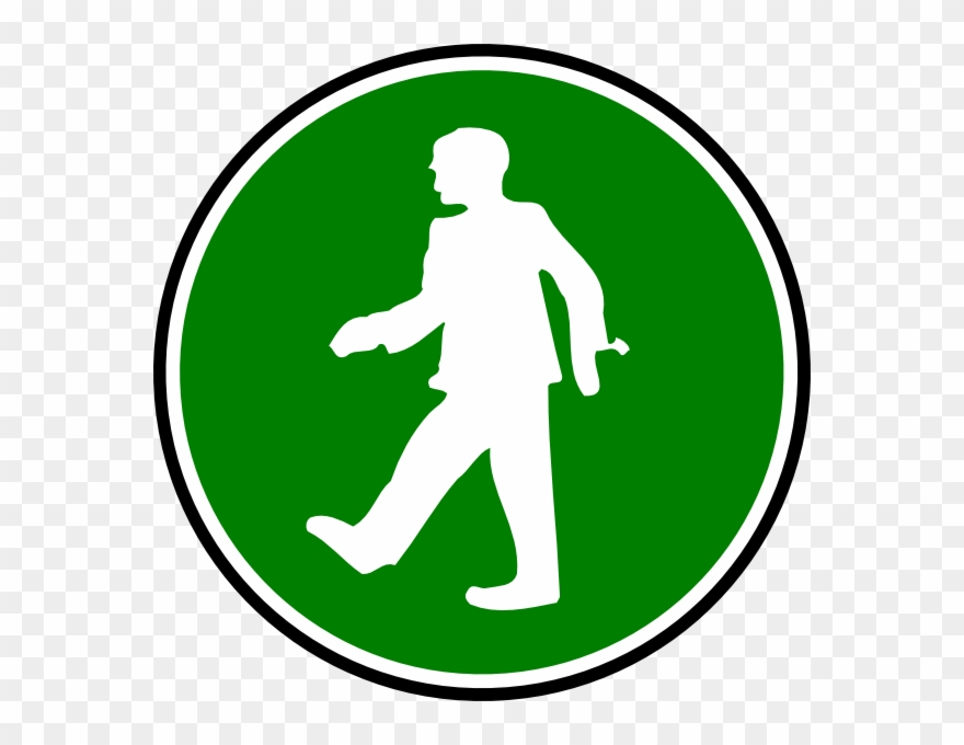 Walking Icon - Symbol Personal Protective Equipments Clipart
