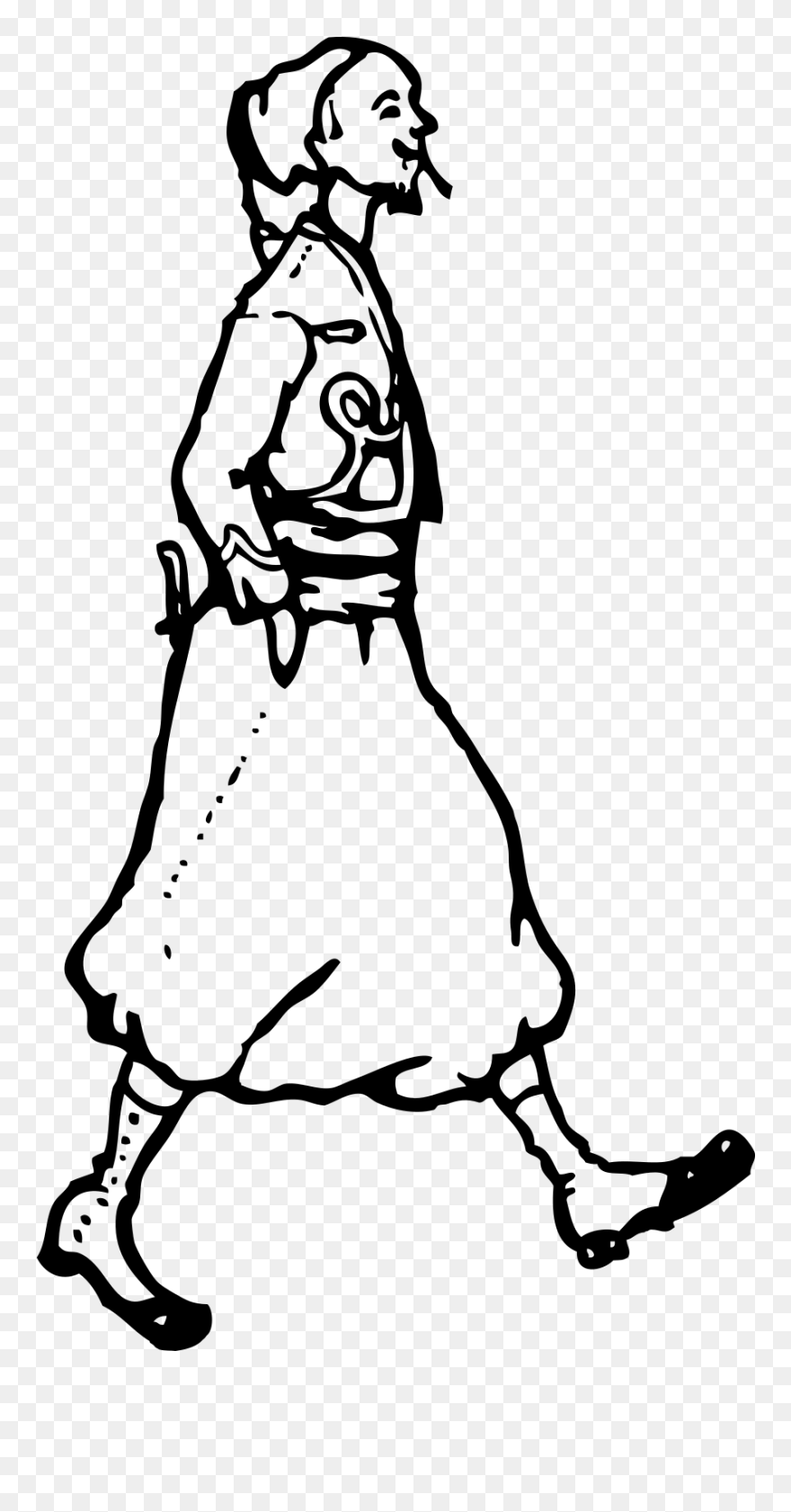 Walking Images - Outline Of Walking Clipart