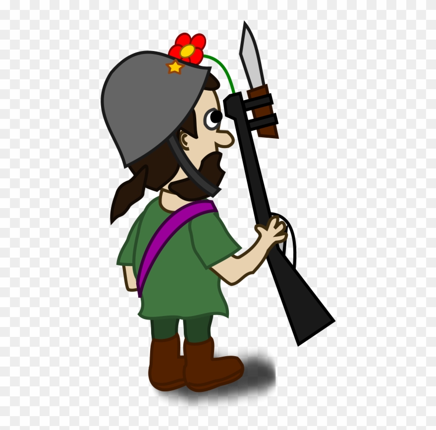 Desenho Homem Com Arma Clipart