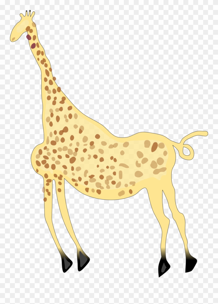 Rock Art Acacus Giraffe - زرافه ملونه Clipart