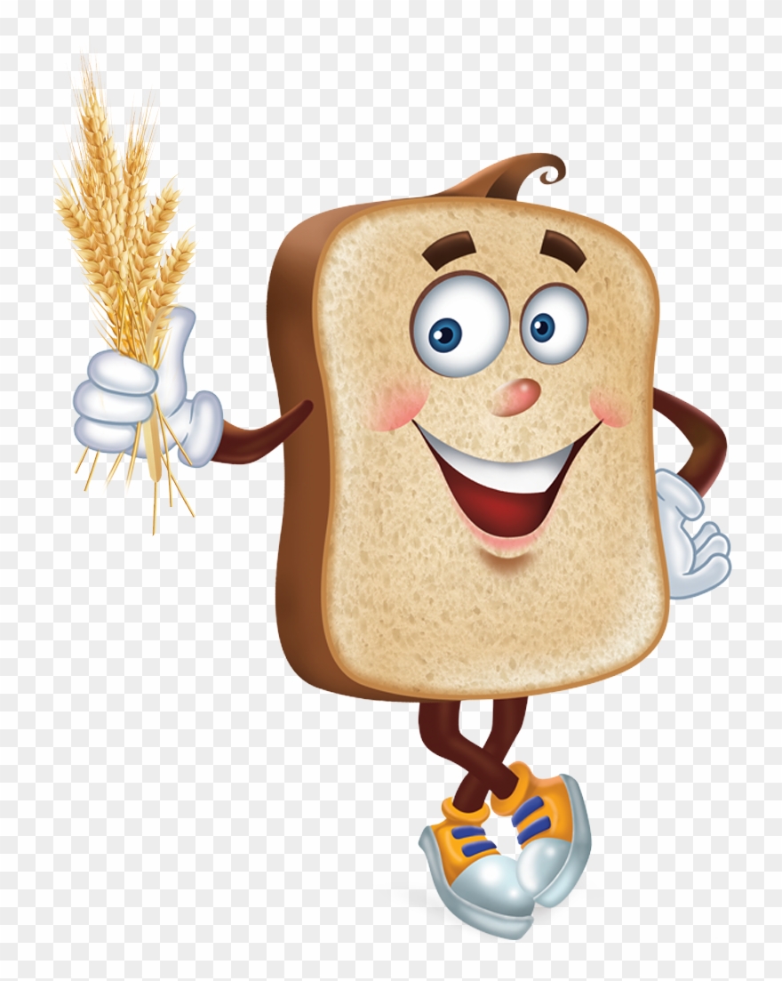 Grain Clipart Dietary Fibre - Whole Wheat Bread Cartoon - Png Download