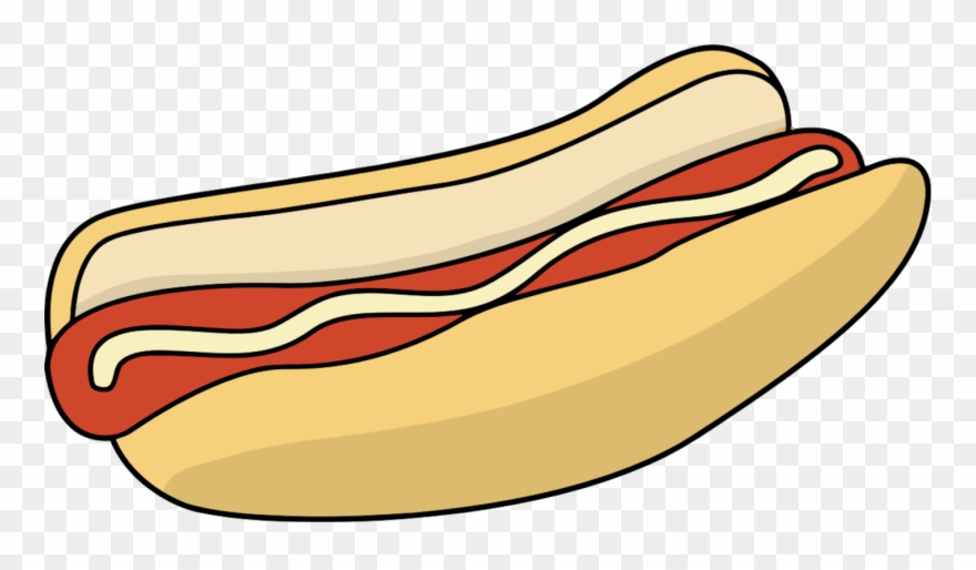 Hot Dog Bun Drawing Bread Sandwich - Hotdog With Bun Drawing Clipart