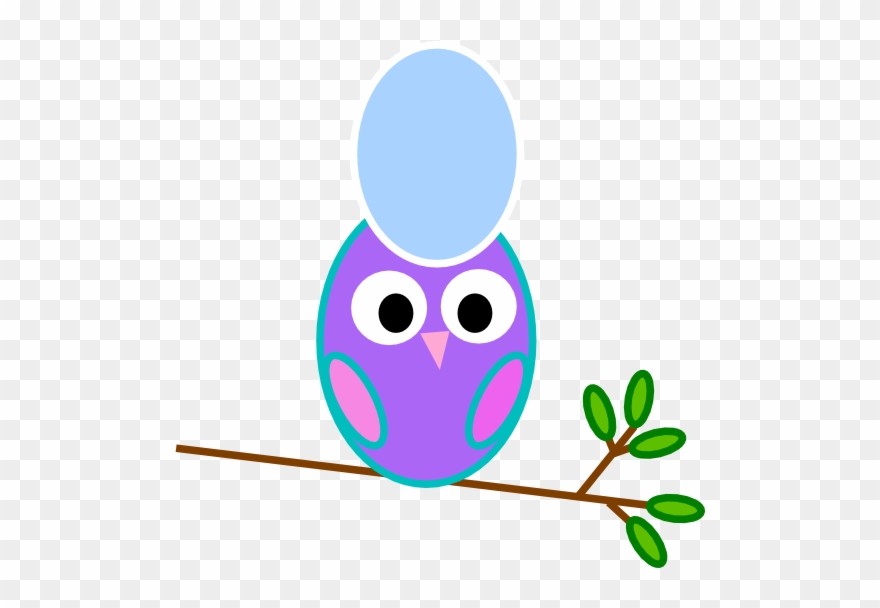 Purple Owl Blue Egg Svg Clip Arts 600 X 527 Px - Png Download