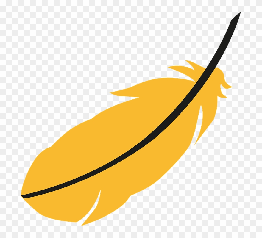 Yellow Feather Clipart - Feather Clipart - Png Download