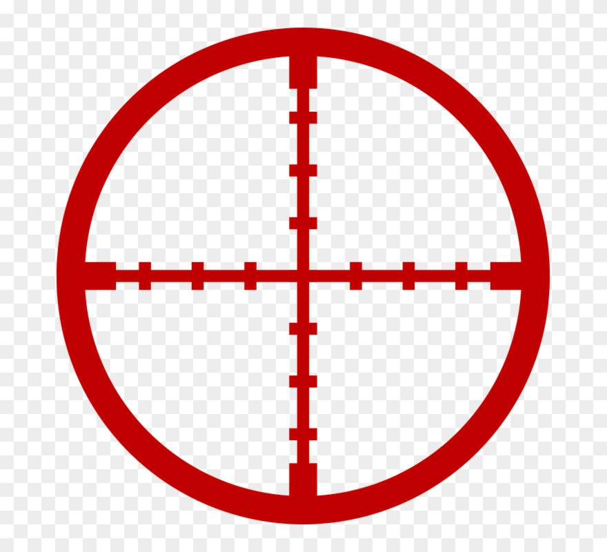 Gun Scope Clip Art Clipart - Cross Hairs - Png Download