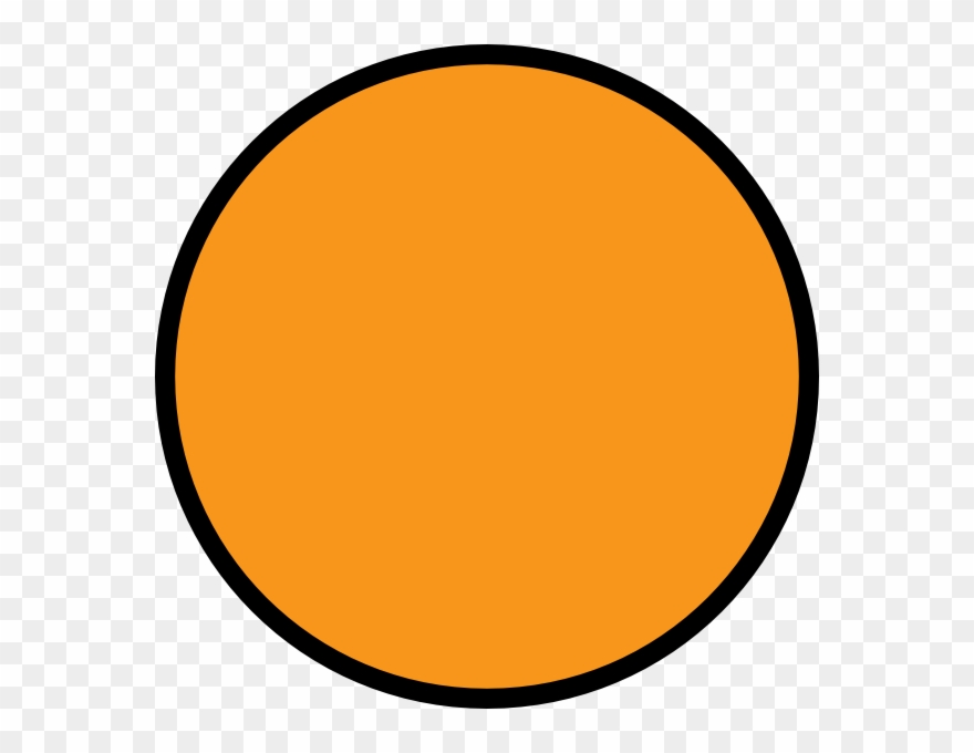 Orange Circle Black Outline Clipart