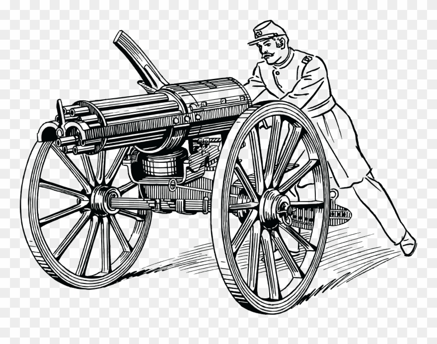 Download Picture Freeuse Download Swordartonline Swortartonline - Gatling Gun Drawing Clipart