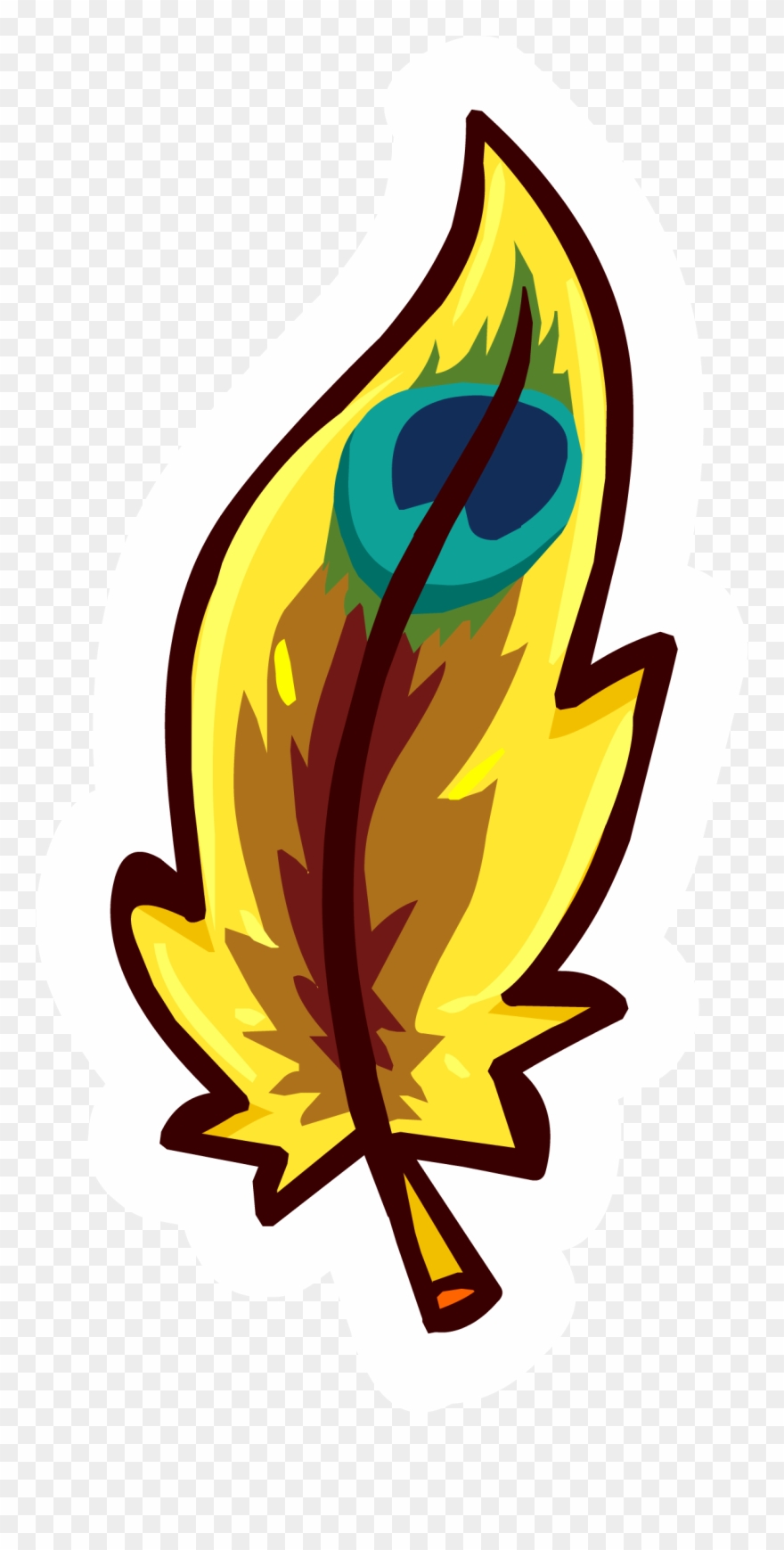 Tropical Feather - Feather Club Penguin Clipart
