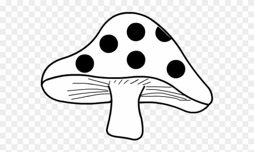 Mushroom Clipart Outline - Png Download