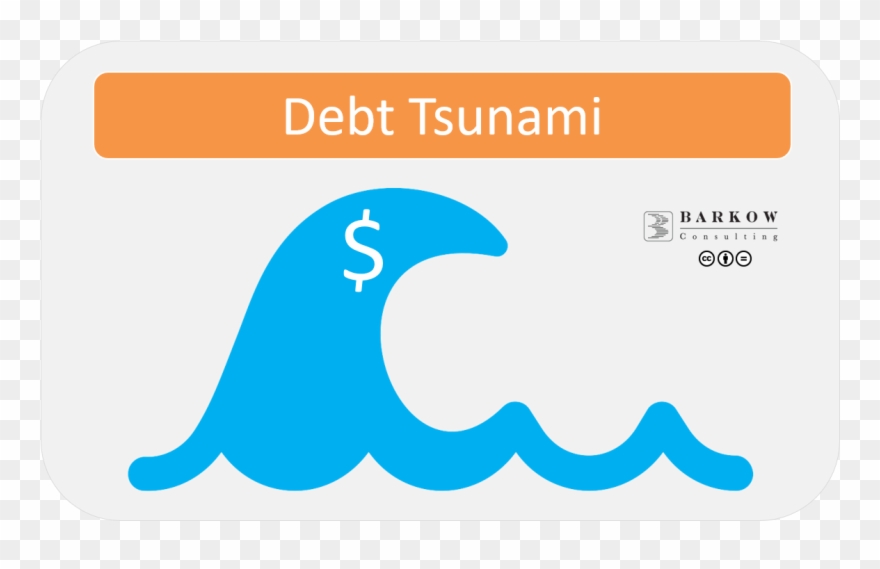 Debt Tsunami Investors Flee Risky Us Corporate Debt Clipart
