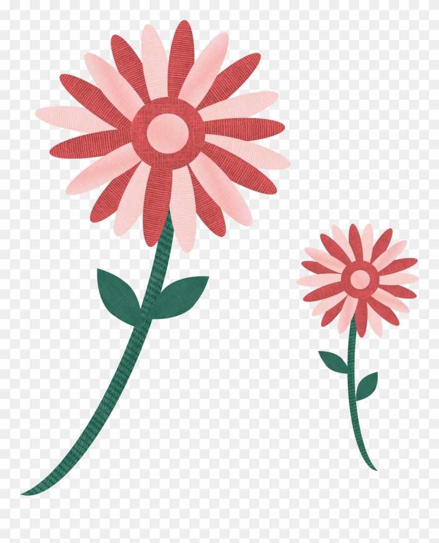 Fabric Flowers Pink Red Gradient 877468 Clipart