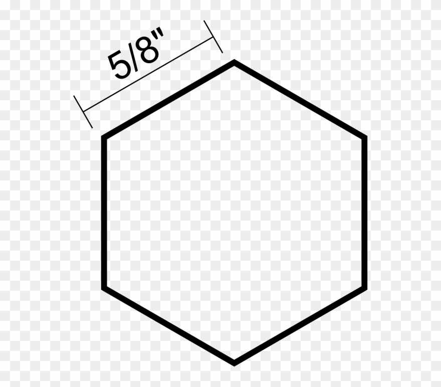 Hexagon 5/8" Clipart