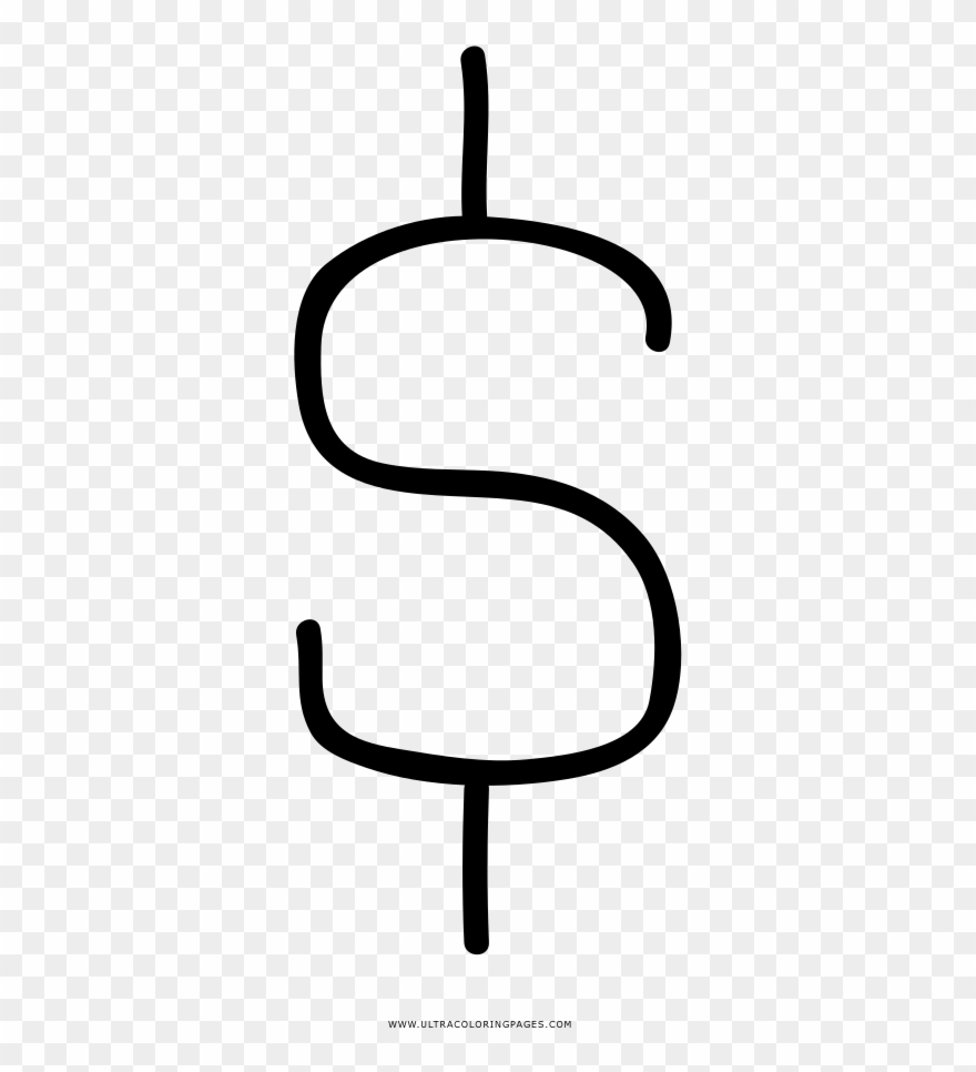 Dollar Sign Coloring Page Clipart