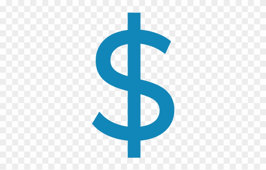 Dollar Sign In Blue Clipart