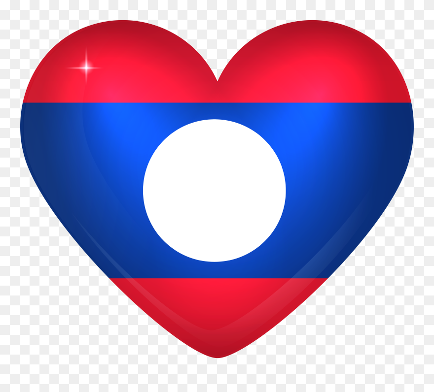Free Png Download Laos Large Heart Flag Clipart Png Transparent Png