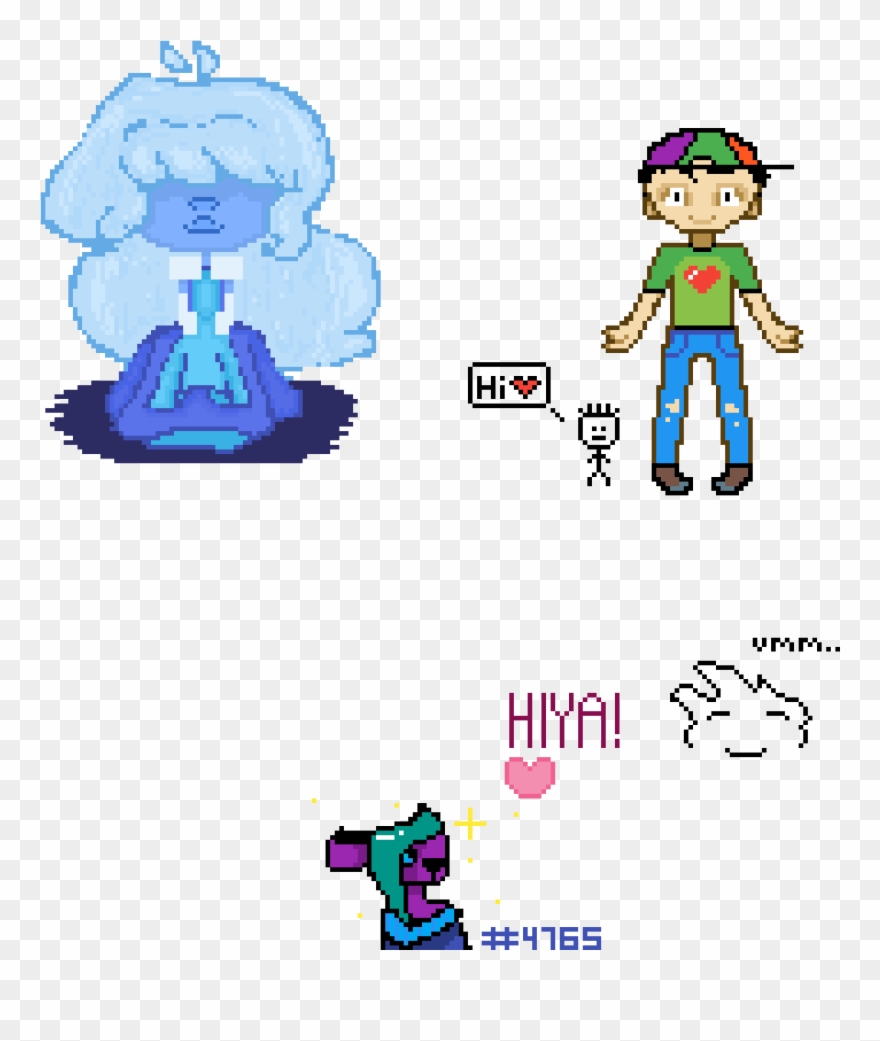 Pixel Sapphire Clipart