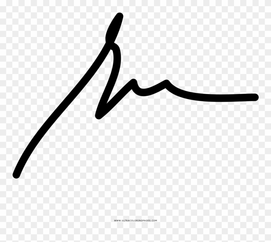 Autograph Coloring Page Clipart