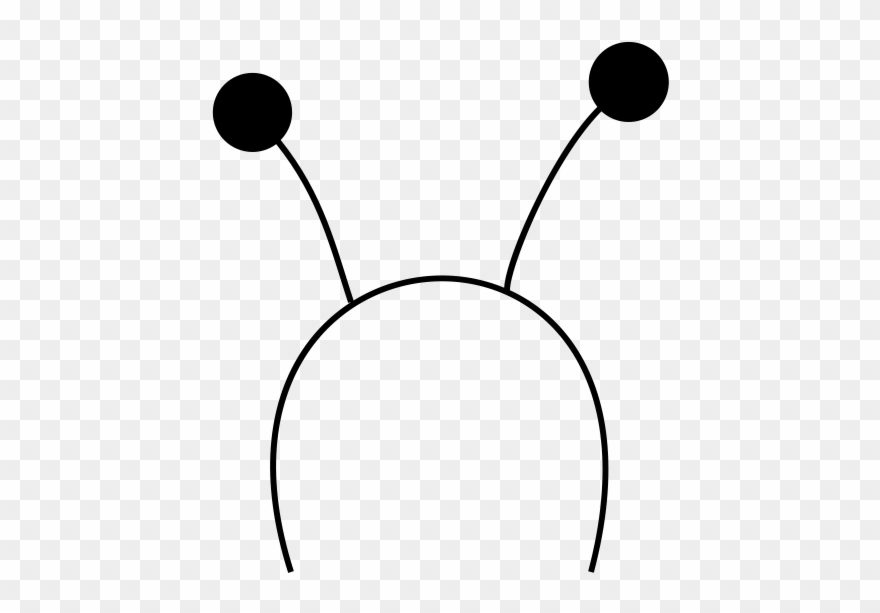 Antenna Headband Rubber Stamp Clipart