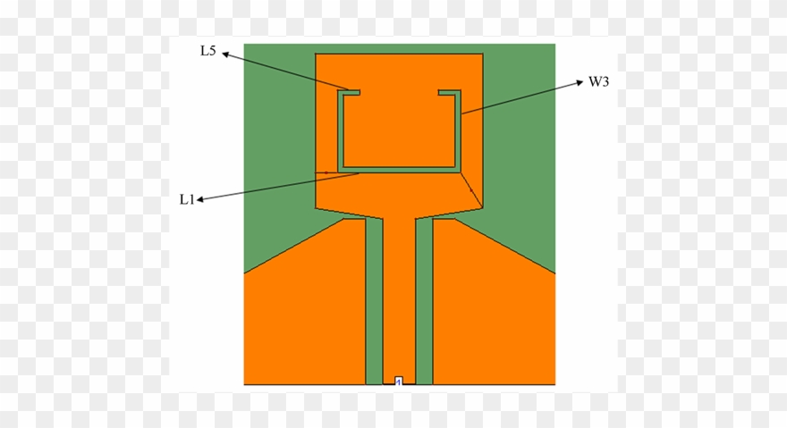 Geometry Of Antenna With C Slot To Produce Band Notch Clipart