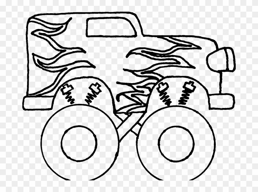 Truck Coloring Page Easy Clipart
