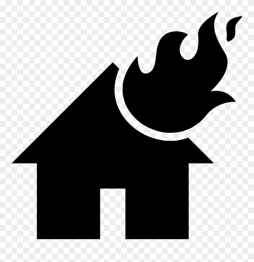 Flames On A Burning House Comments Clipart