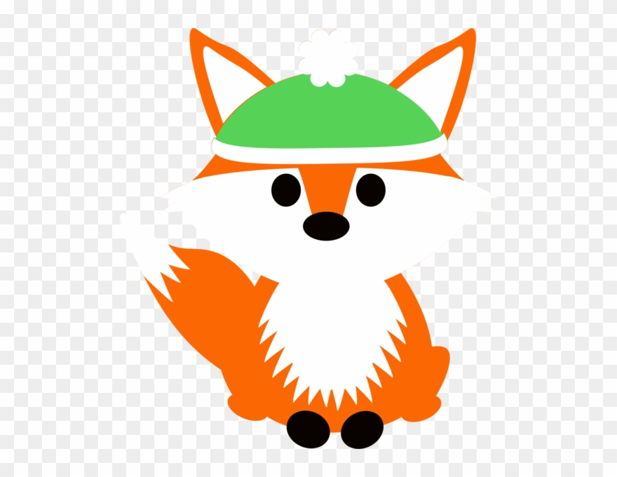 Fox With Hat Clipart