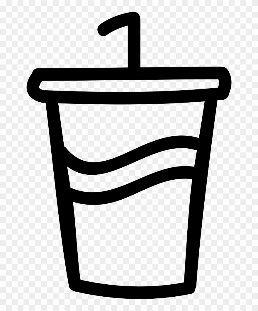 Soda Glass With A Straw Hand Drawn Symbol Comments Clipart