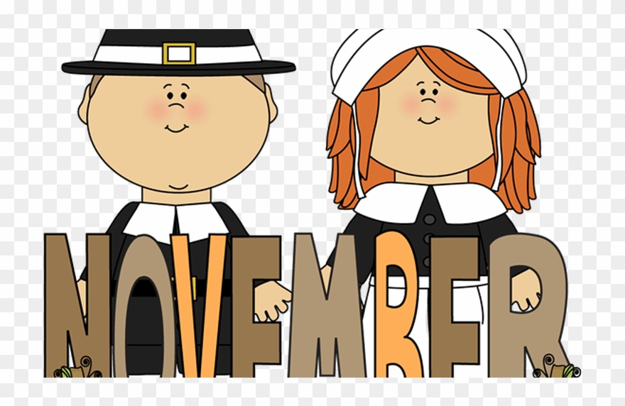 Free Month Clip Art Month Of November Pilgrims Clip - Png Download