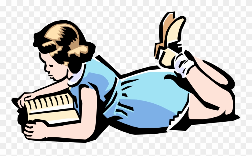 Vector Illustration Of 1950's Vintage Style Schoolgirl Clipart