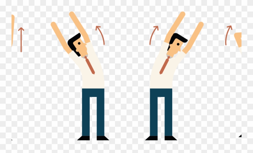 Stretching Clipart Arm Stretches - Png Download