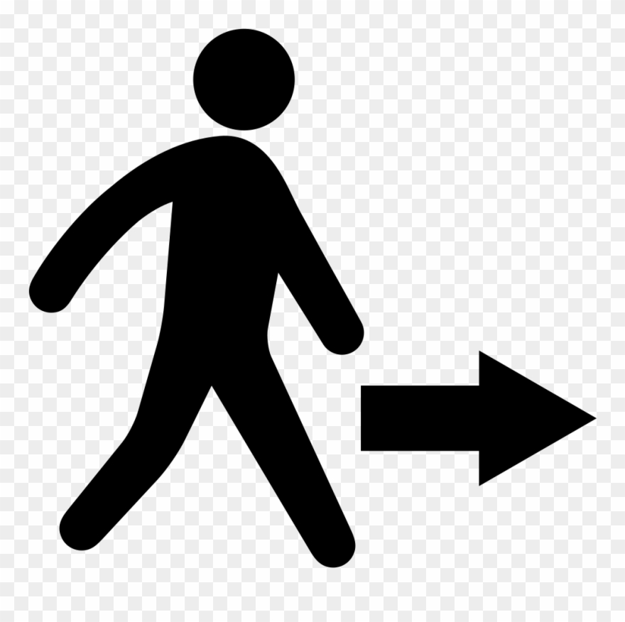 Man Walking Towards Right Direction Comments Clipart