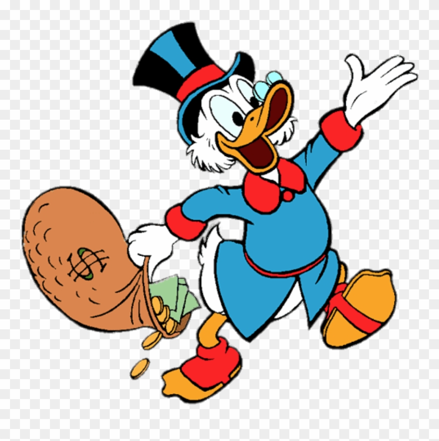 Free Png Download Ducktales Scrooge Mcduck Holding Clipart