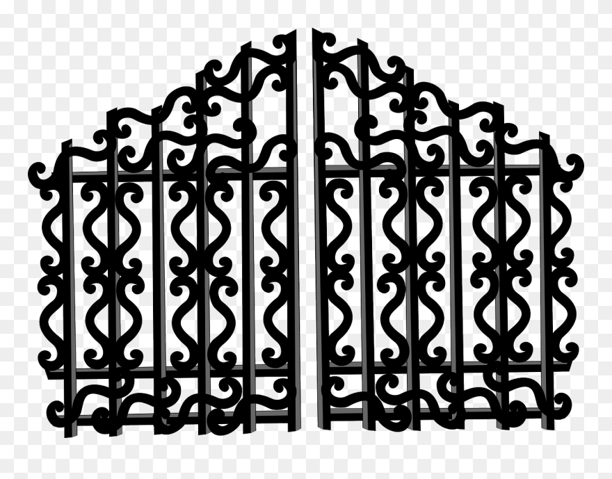 Fence Download Drawing Iron Free Commercial Clipart - Png Download