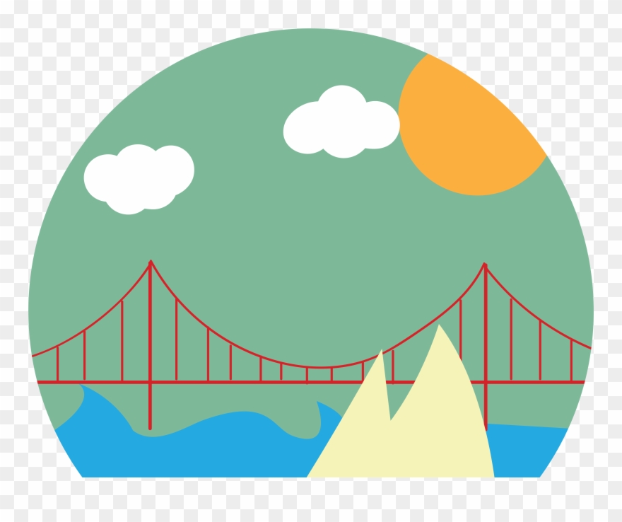 San Fran Sailboat Sticker Clipart