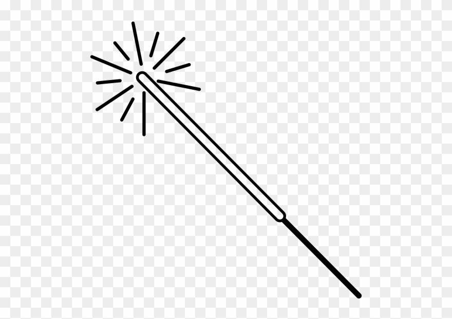 Sparkler Rubber Stamp Clipart