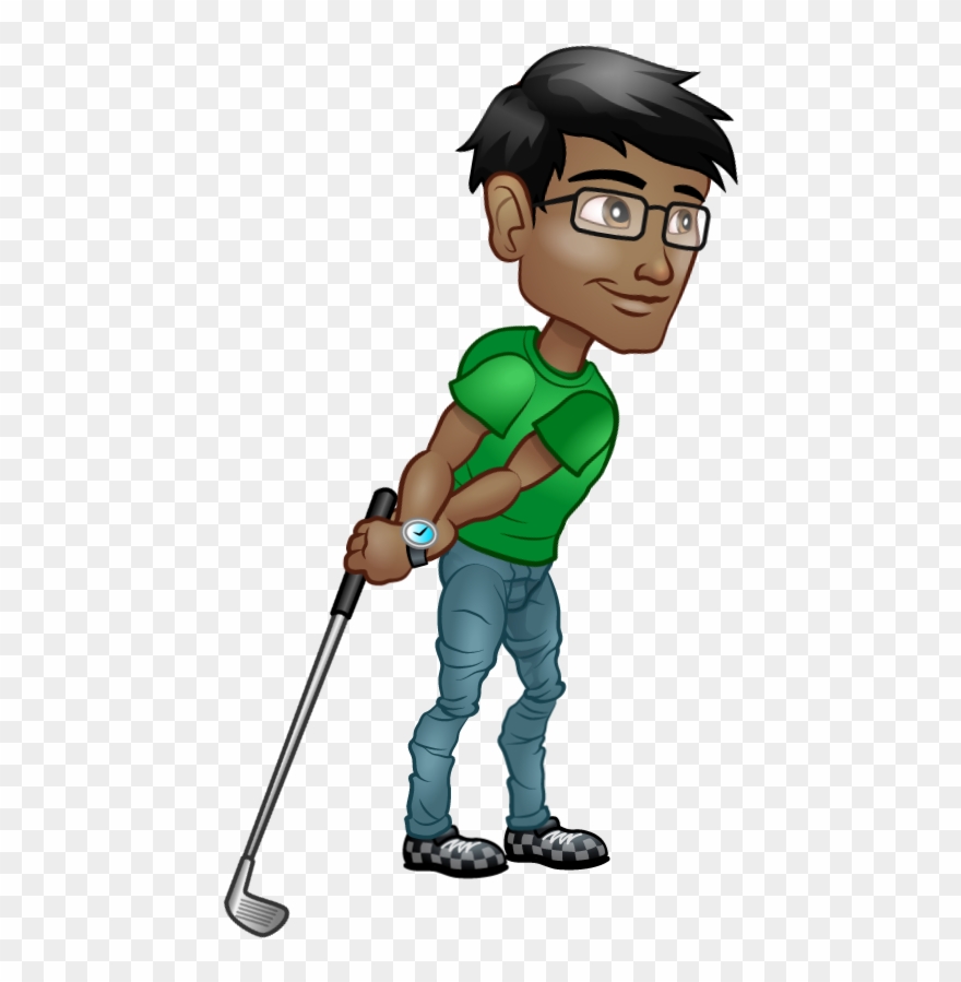 Male-golf Swing Clipart