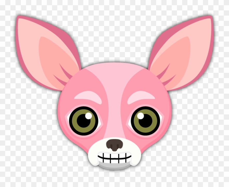 Pink Valentine's Chihuahua Emoji Stickers Clipart