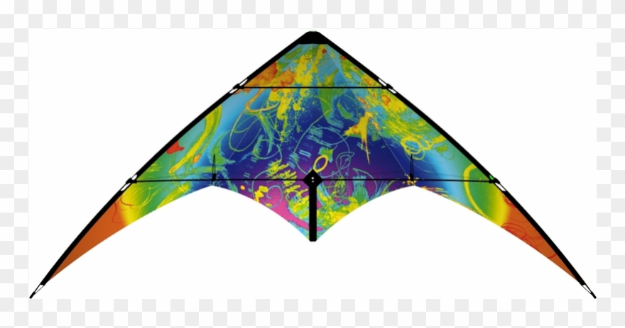 Hq Bebop Crazy Colors Dual Line Stunt Kite Clipart
