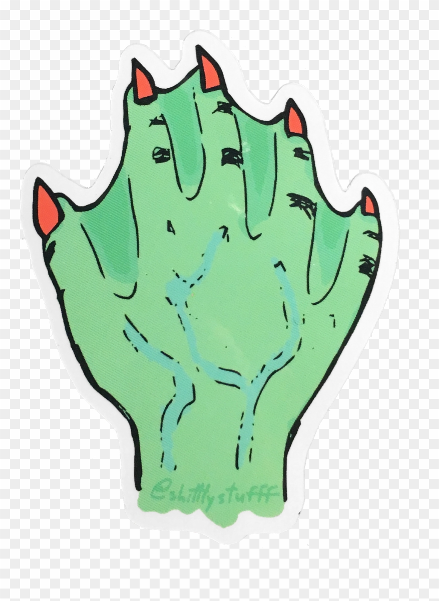 Webbed Hand Sticker By Shittty Stufff Clipart